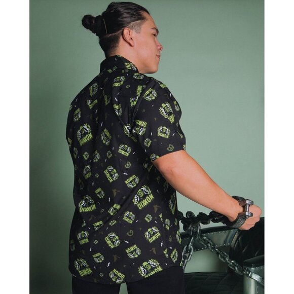 Dixxon Halloween Frankenstein Men Shirt Short Sleeve Button Up Lightweight XL - Picture 8 of 8